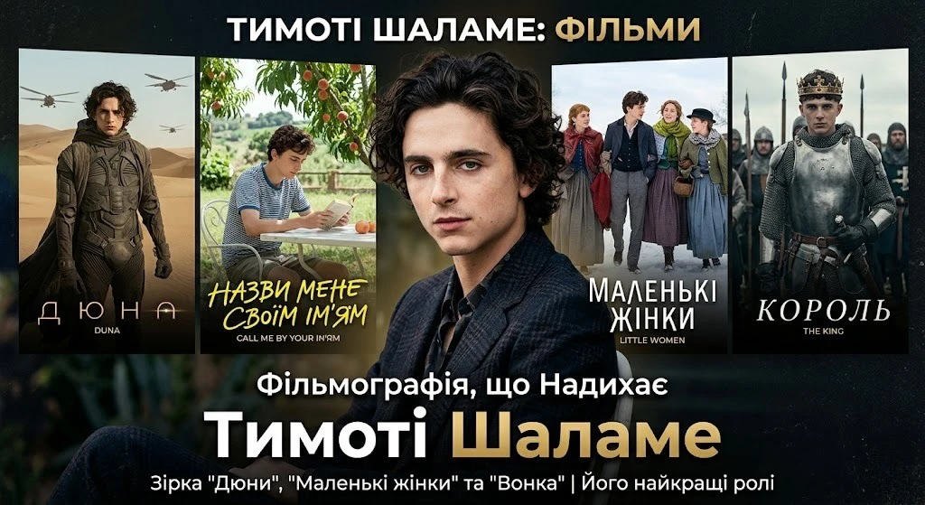 Фільми Тімоті Шаламе: повний список із рейтингами