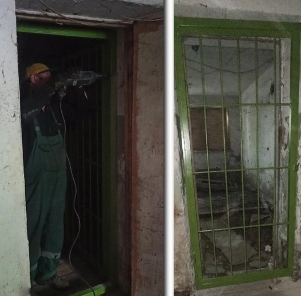 Запорізькі комунальники закрили підвали металевими ґратами